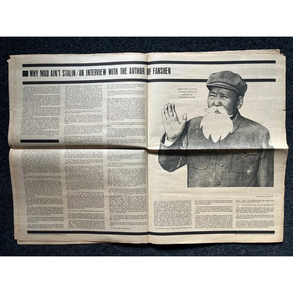 1970s Mushroom Art, High Times Underground Newspaper, Black Panther Party, Vint